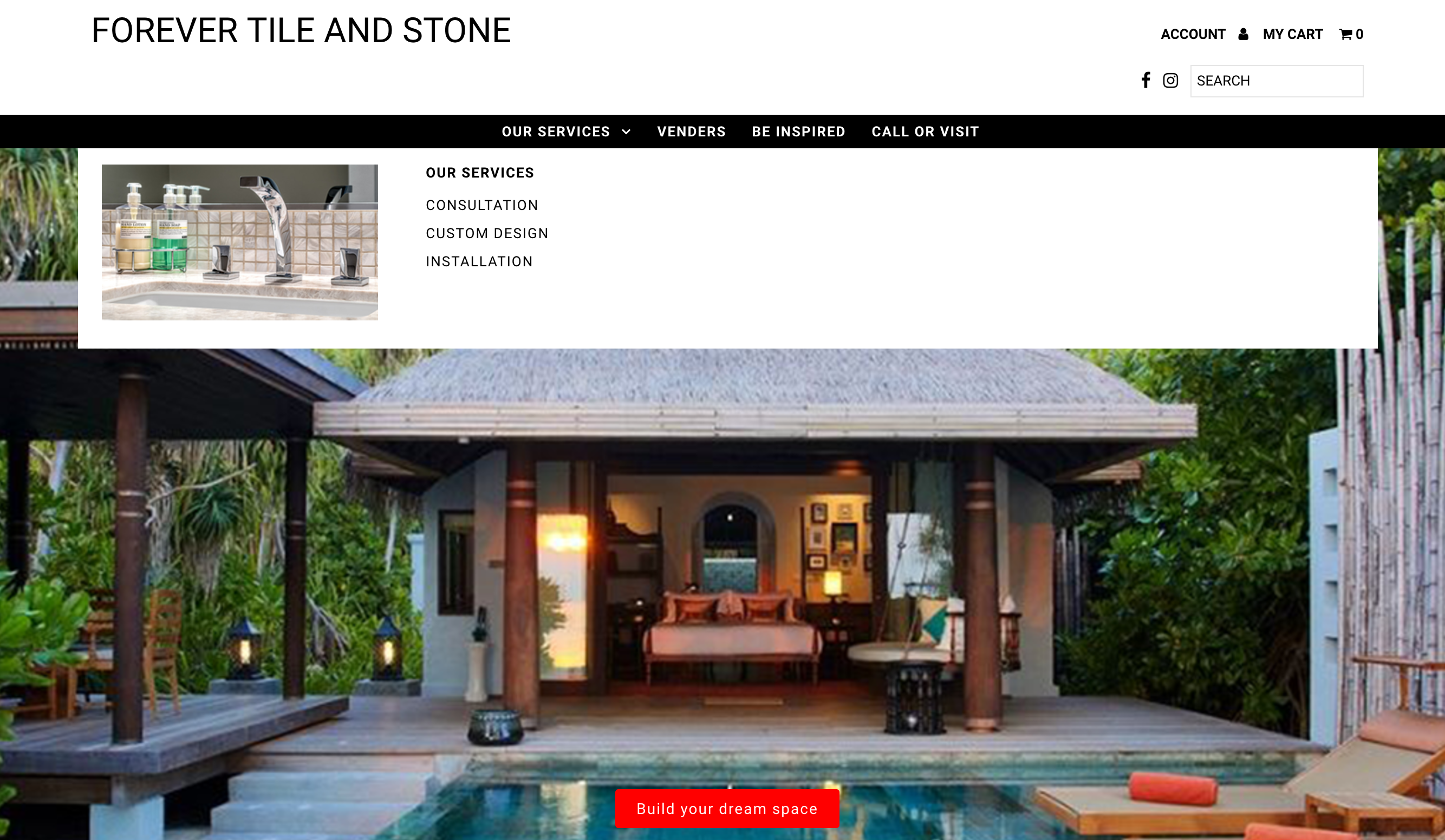 forever tile and stone website build by nick coromelas